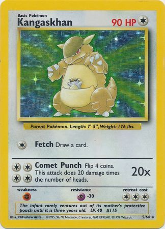 Kangaskhan 5-64 (No Set Symbol Misprint)