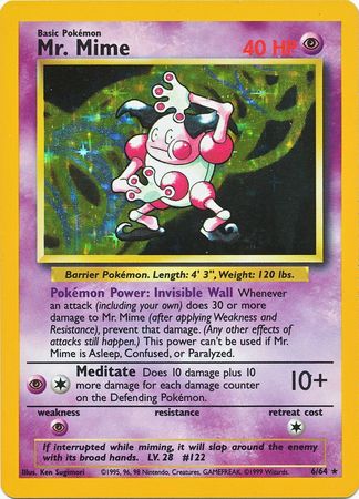 Mr. Mime 6-64 (No Set Symbol Misprint)