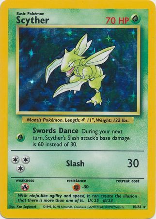 Scyther 10-64 (No Set Symbol Misprint)