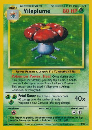 Vileplume 15-64 (No Set Symbol Misprint)