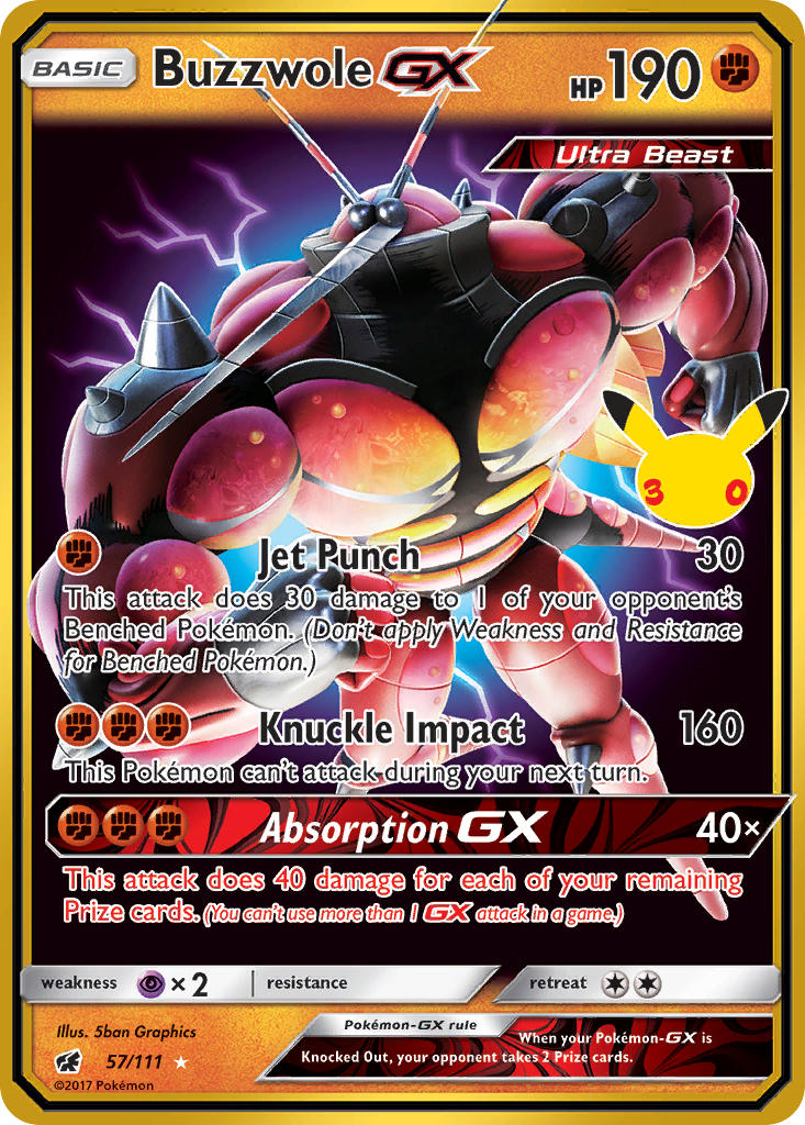 Buzzwole GX - 57-111  - 30th Celebration