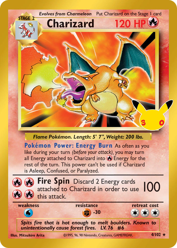 Charizard - 4-102 - 30th Celebration