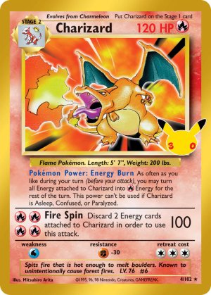 pokemon me 30th celebration classic collection charizard 4 102 30th celebration