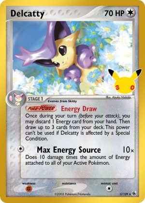 pokemon me 30th celebration classic collection delcatty 5 109 30th celebration