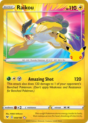 pokemon me 30th celebration classic collection raikou 050 185 30th celebration