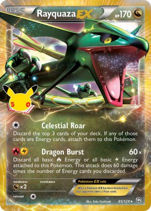 pokemon me 30th celebration classic collection rayquaza ex 85 124 30th celebration