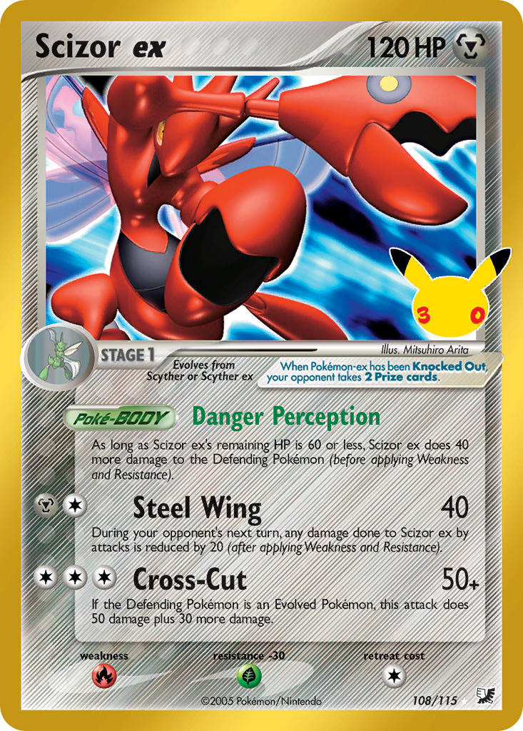 Scizor EX - 108-115 - 30th Celebration
