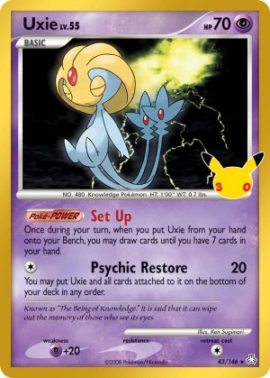 pokemon me 30th celebration classic collection uxie 43 146 30th celebration