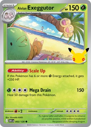 pokemon me 30th celebration alolan exeggutor 002 128