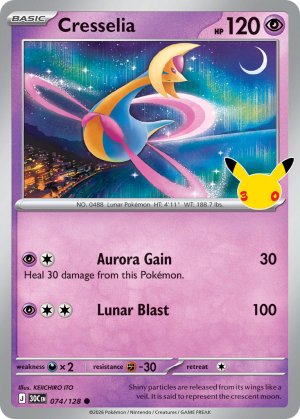 pokemon me 30th celebration cresselia 074 128