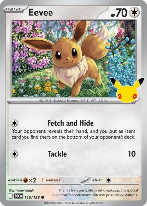 pokemon me 30th celebration eevee 116 128