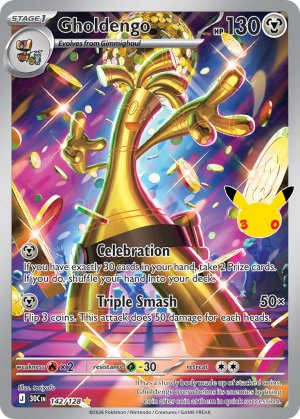 pokemon me 30th celebration gholdengo 142 128 illustrator rare