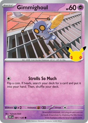pokemon me 30th celebration gimmighoul 081 128