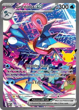 pokemon me 30th celebration greninja ex 148 128 special illustrator rare
