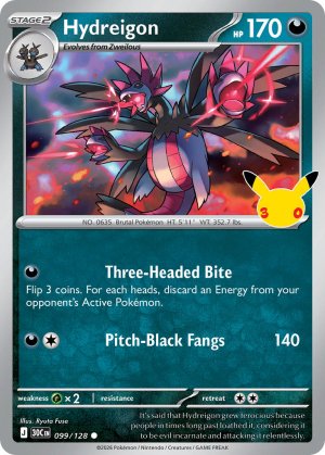 pokemon me 30th celebration hydreigon 099 128