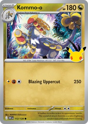 pokemon me 30th celebration kommo o 112 128