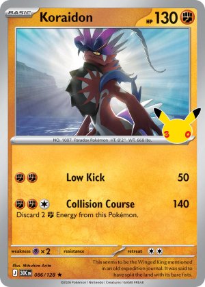pokemon me 30th celebration koraidon 086 128
