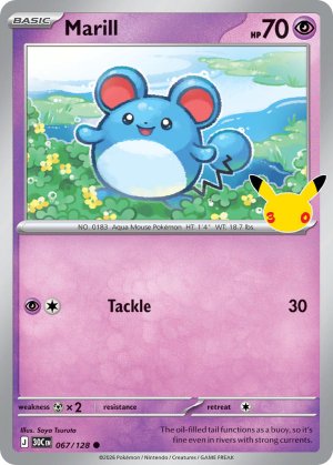 pokemon me 30th celebration marill 067 128