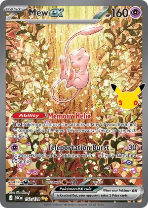 pokemon me 30th celebration mew ex 152 128 special illustrator rare