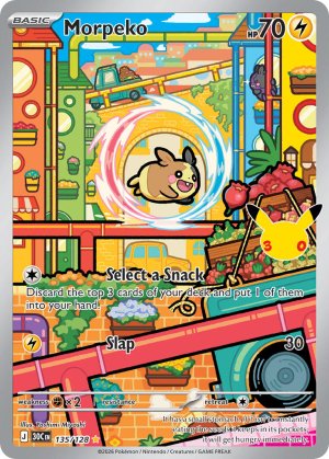 pokemon me 30th celebration morpeko 135 128 illustrator rare