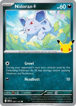 pokemon me 30th celebration nidoran 087 128