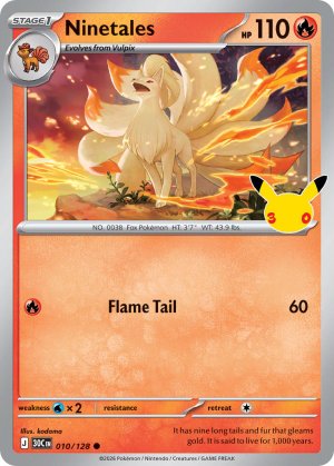 pokemon me 30th celebration ninetales 010 128