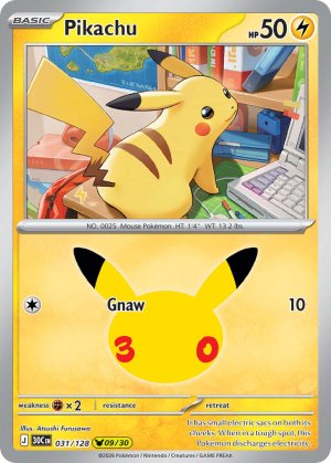 pokemon me 30th celebration pikachu 031 128