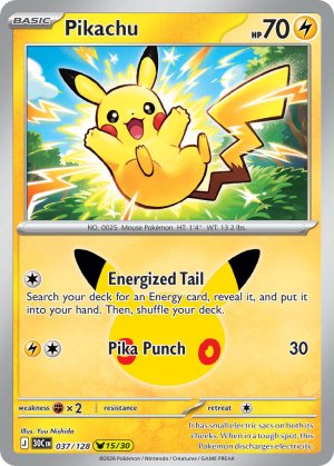 pokemon me 30th celebration pikachu 037 128