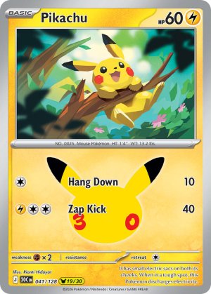 pokemon me 30th celebration pikachu 041 128