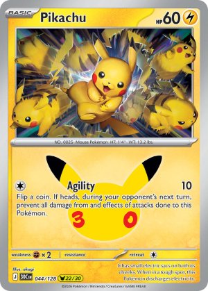 pokemon me 30th celebration pikachu 044 128