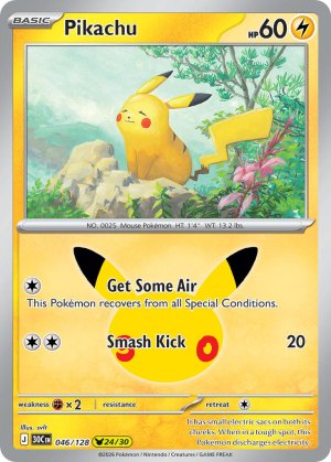 pokemon me 30th celebration pikachu 046 128