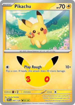 pokemon me 30th celebration pikachu 047 128