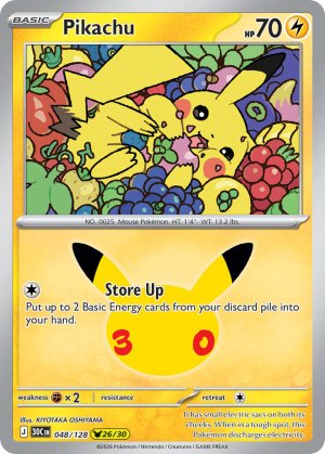 pokemon me 30th celebration pikachu 048 128