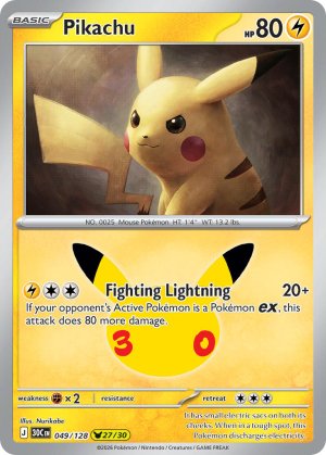 pokemon me 30th celebration pikachu 049 128