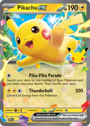 pokemon me 30th celebration pikachu ex 053 128