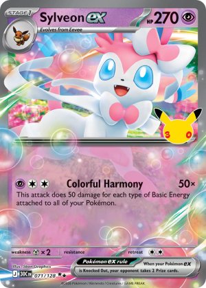 pokemon me 30th celebration sylveon ex 071 128