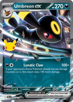 pokemon me 30th celebration umbreon ex 092 128