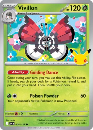 pokemon me 30th celebration vivillon 008 128
