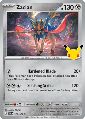 pokemon me 30th celebration zacian 106 128