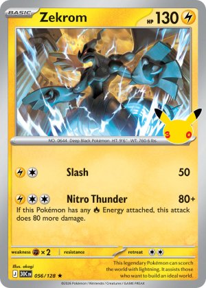 pokemon me 30th celebration zekrom 056 128