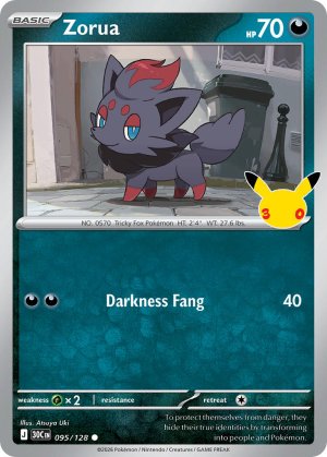 pokemon me 30th celebration zorua 095 128