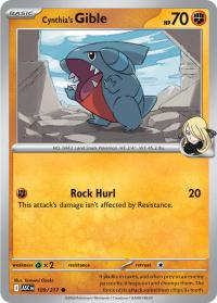pokemon me ascended heroes cynthia s gible 109 217