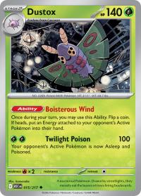 pokemon me ascended heroes dustox 015 217 energy symbol