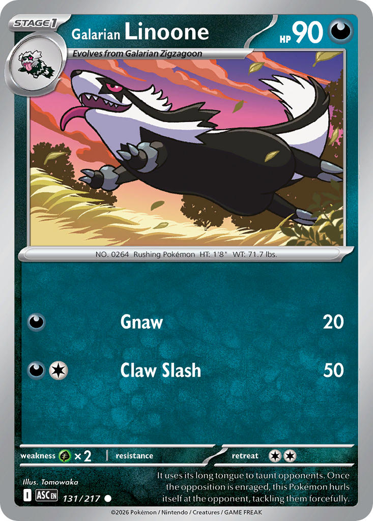 Galarian Linoone - 131-217 - (Dusk Ball)