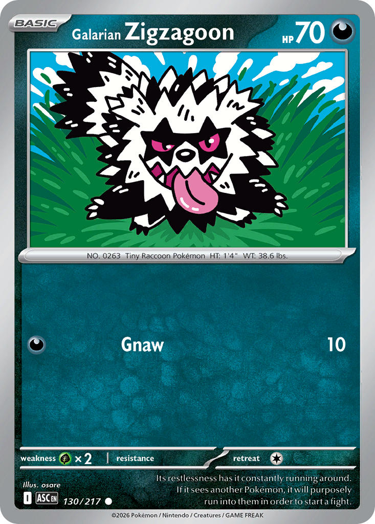 Galarian Zigzagoon - 130-217 - (Dusk Ball)