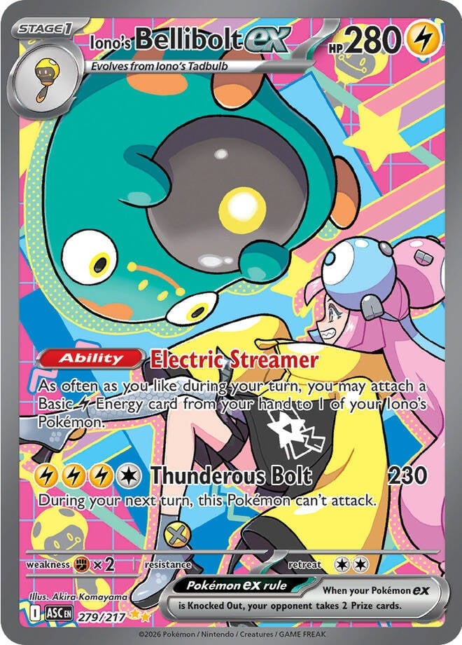 Iono's Bellibolt EX - 279-217 - Special Illustrator Rare