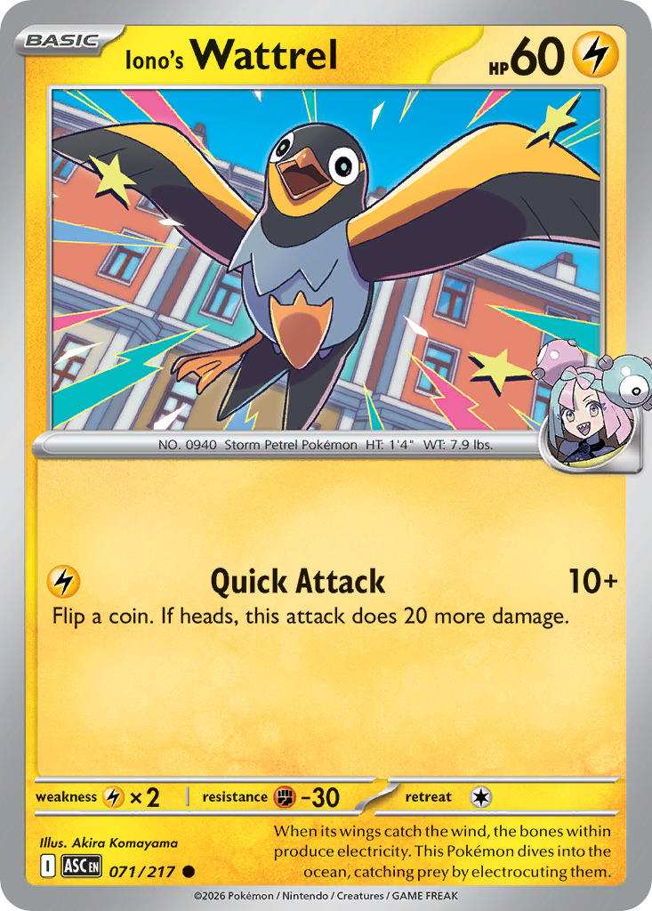 Iono's Wattrel - 071-217 - (Poke Ball)