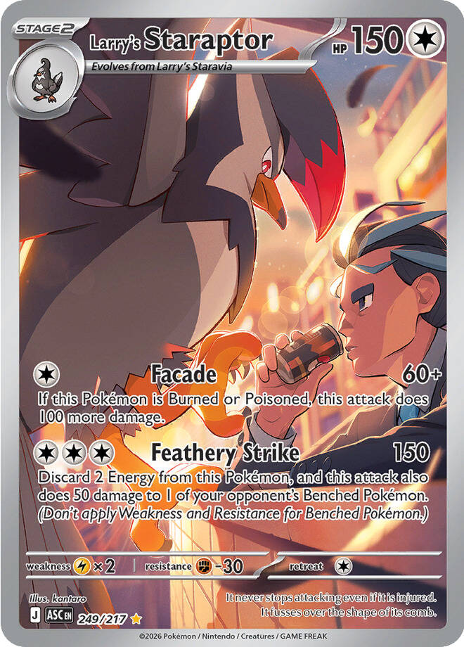 Larrys Staraptor - 249-217 - Illustrator Rare