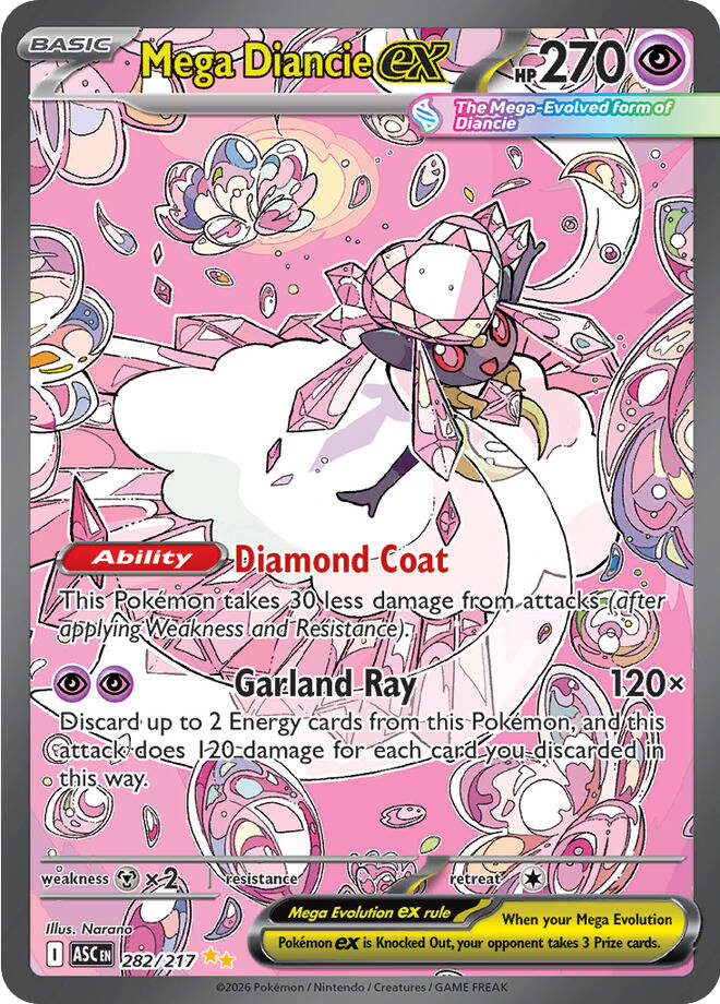 Mega Diancie EX - 282-217 - Special Illustrator Rare