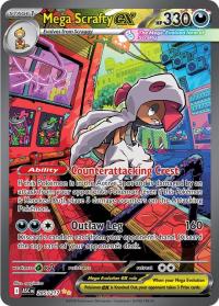 pokemon me ascended heroes mega scrafty ex 285 217 special illustrator rare